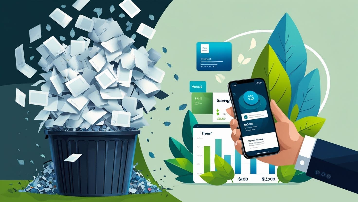 O impacto ambiental dos cartões de visita de papel